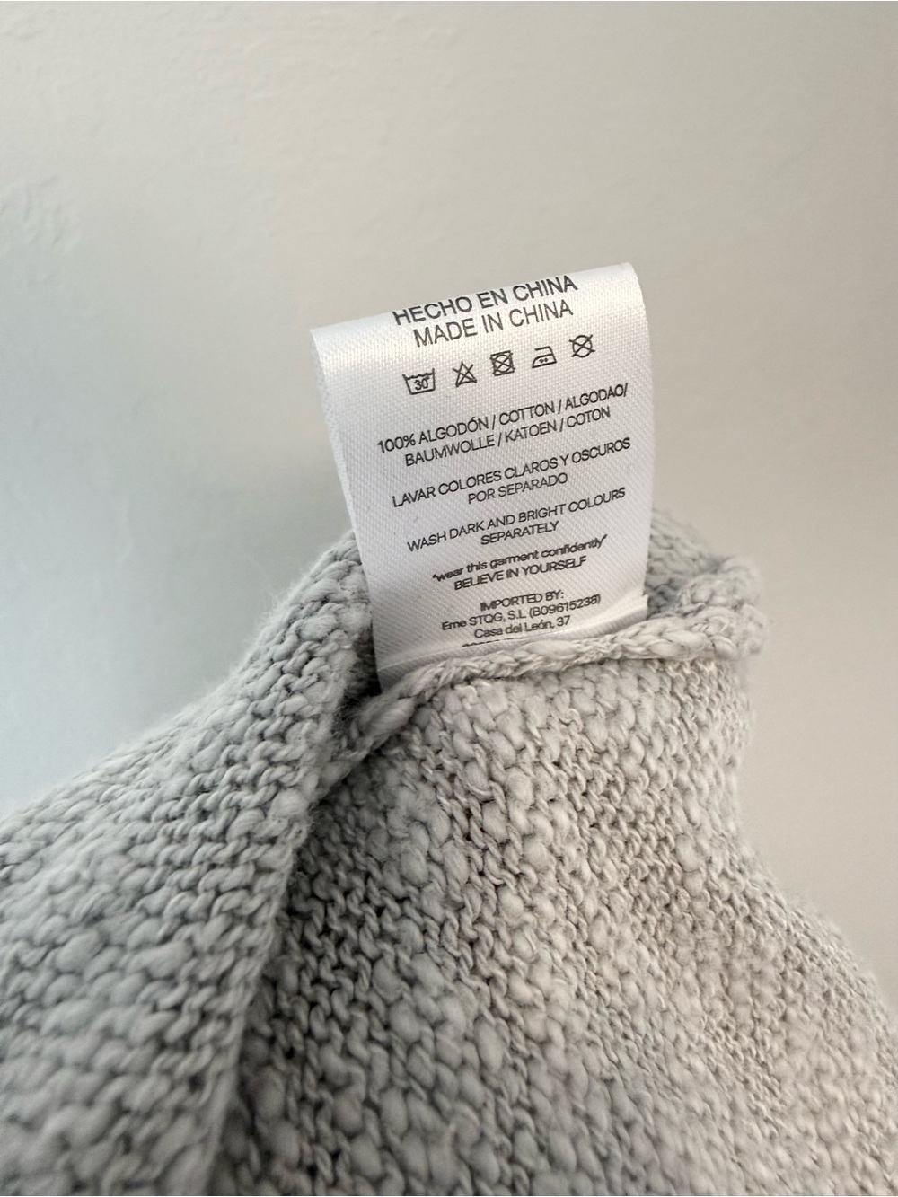 EME Studios Kiff Grey Distressed Knit Polo Sweater Size XS Oversized - Picture 10 of 10